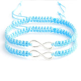 2pcs Infinity Braided kit bracelet Set Friendship Bracelet Set friendly Love Couples Bracelet Set Infinity Fashion Jewelry